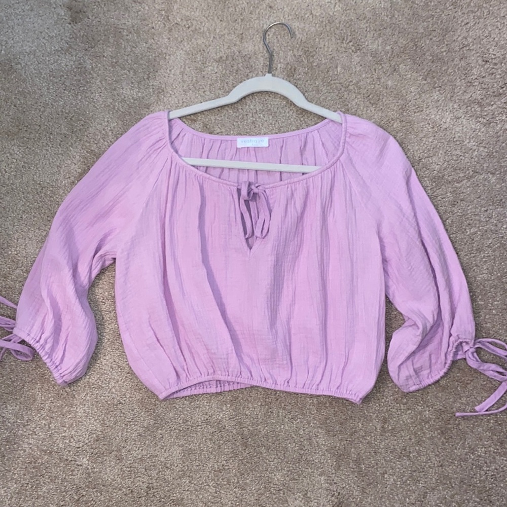 Vestique Purple Crop Top - Size Small